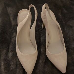 Elegant Grey Slingback Heels